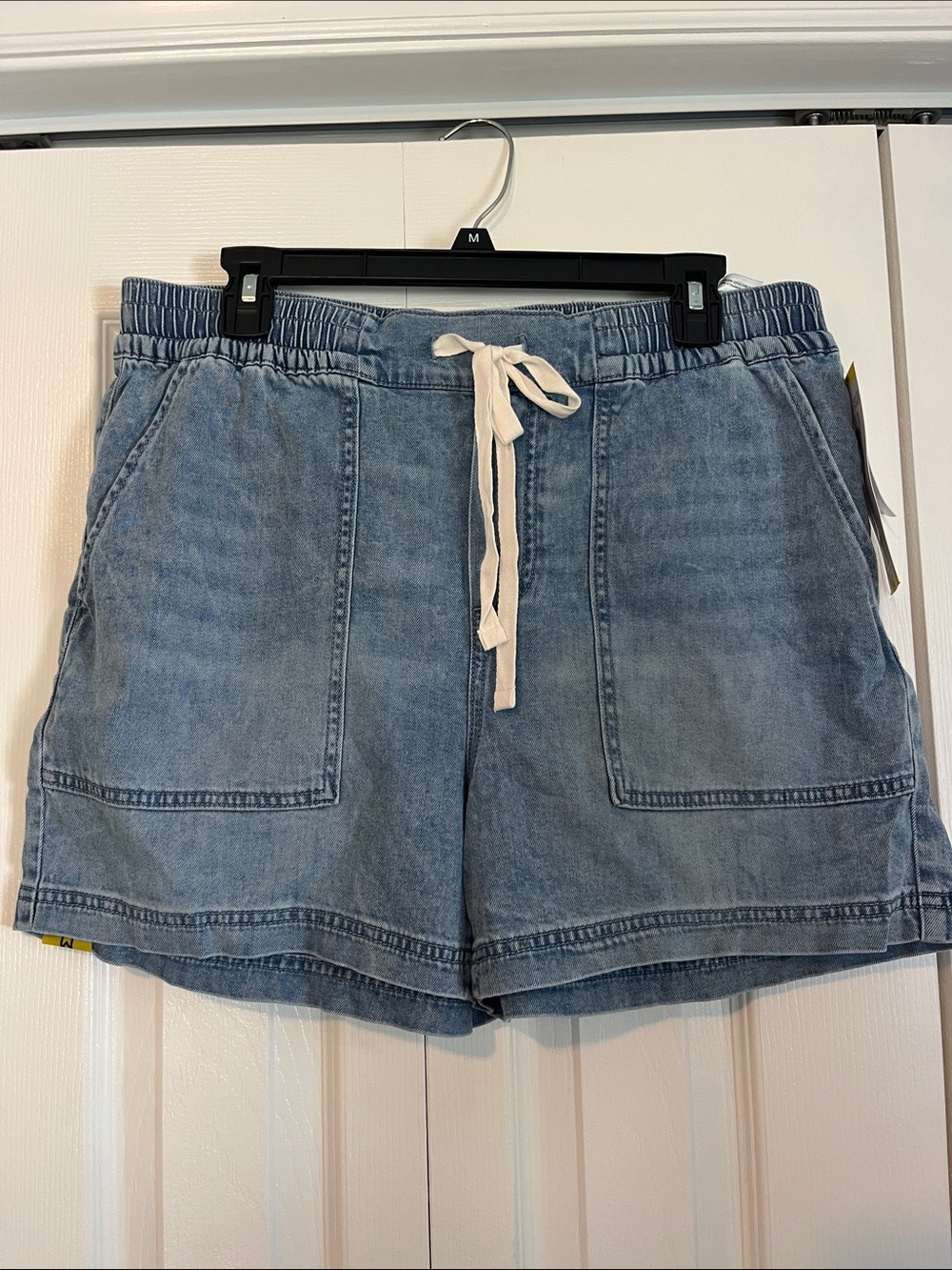 Hunter Light Blue Denim Drawstring Jean Shorts